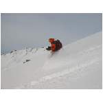 Dans la poudreuse jusqu'aux genoux